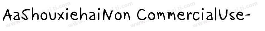 AaShouxiehaiNon CommercialUse字体转换
